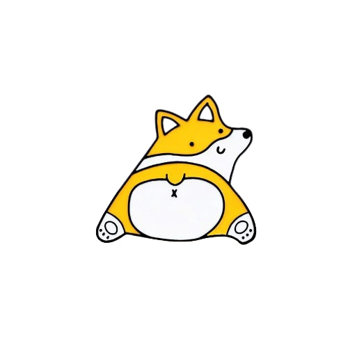 Pin Cățel Corgi "Cute, fluffy butt"