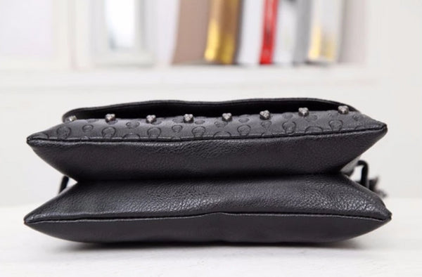 Geantă De Umăr Damă Punk Skeleton PU