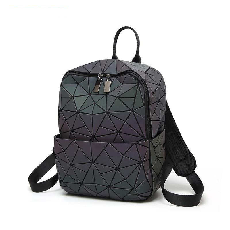 Ghiozdan Geometric Fosforescent PREMIUM (varianta 1)