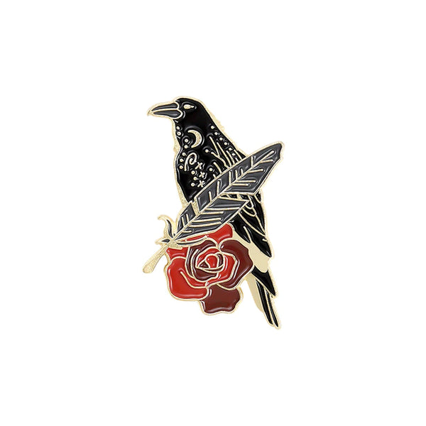 Pin Crow's moon Red