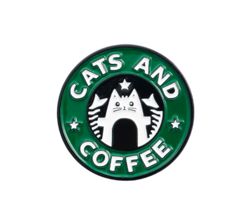 Pin "Cats & Coffee"