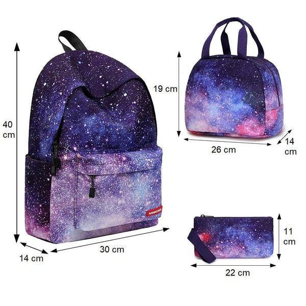 Ghiozdan Scoala Galaxie SET 3 BUC. (ghiozdan, geantuta, penar) - PREMIUM