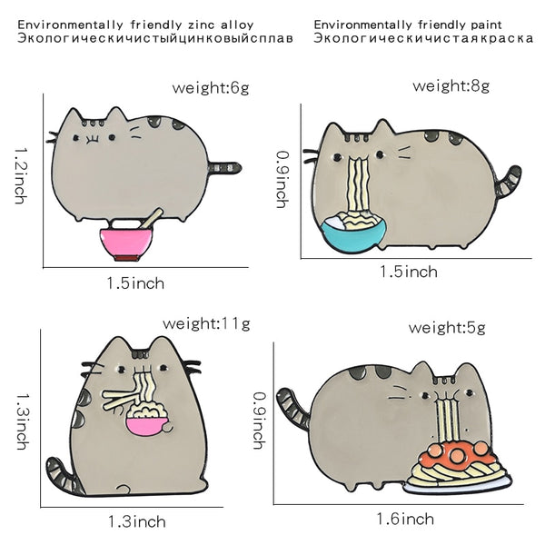 Pinuri Pisicuța Pusheen (set 4 buc.)