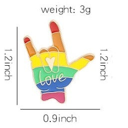 Pin Love Rainbow (Rock)